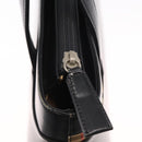 BURBERRY Nova Check Hand Bag Leather Black Silver Auth SW1869-14
