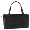 BURBERRY Nova Check Hand Bag Leather Black Silver Auth SW1869-3