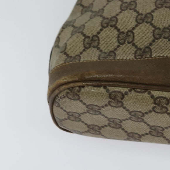 GUCCI GG Supreme Schoudertas PVC Beige Auth sw187
