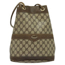 GUCCI GG Supreme Shoulder Bag PVC Beige Auth sw187-13