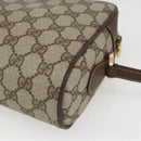GUCCI GG Supreme Web Sherry Line Bag PVC Beige Gold 001 56 6655 Auth SW1871-12