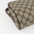 GUCCI GG Supreme Web Sherry Line Bag PVC Beige Gold 001 56 6655 Auth SW1871-13