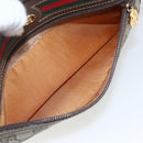 GUCCI GG Supreme Web Sherry Line Bag PVC Beige Gold 001 56 6655 Auth SW1871-19