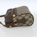 GUCCI GG Supreme Web Sherry Line Bag PVC Beige Gold 001 56 6655 Auth SW1871-4