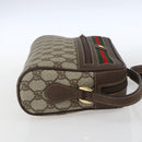 GUCCI GG Supreme Web Sherry Line Bag PVC Beige Gold 001 56 6655 Auth SW1871-5