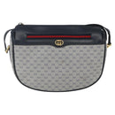 GUCCI Micro GG Supreme Sherry Line Bag PVC Navy Gold 001 58 0918 Auth SW1872-13