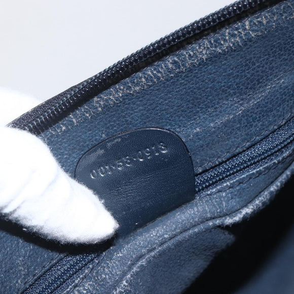 GUCCI Micro GG Supreme Sherry Line Bag PVC Navy Gold 001 58 0918 Auth SW1872