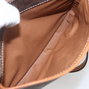 CELINE Macadam Canvas Shoulder Bag PVC Leather Brown Gold Auth SW1874-25