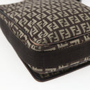 FENDI Zucchino Canvas Shoulder Bag Brown Auth SW1875-16
