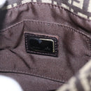 FENDI Zucchino Canvas Shoulder Bag Brown Auth SW1875-17