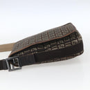 FENDI Zucchino Canvas Shoulder Bag Brown Auth SW1875-3