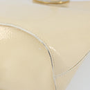 CELINE Shoulder Bag Leather Beige Gold Auth SW1877-14