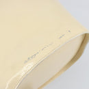 CELINE Shoulder Bag Leather Beige Gold Auth SW1877-9