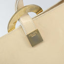 CELINE Shoulder Bag Leather Beige Gold Auth SW1877-18