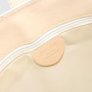 CELINE Shoulder Bag Leather Beige Gold Auth SW1877-12