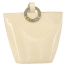CELINE Shoulder Bag Leather Beige Gold Auth SW1877-13