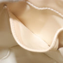 CELINE Shoulder Bag Leather Beige Gold Auth SW1877-23