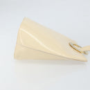 CELINE Shoulder Bag Leather Beige Gold Auth SW1877-3