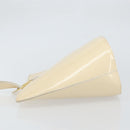 CELINE Shoulder Bag Leather Beige Gold Auth SW1877-4
