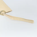 CELINE Shoulder Bag Leather Beige Gold Auth SW1877-7