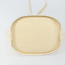 CELINE Shoulder Bag Leather Beige Gold Auth SW1877-5