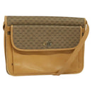GUCCI Micro GG Supreme Shoulder Bag PVC Leather Brown Gold Auth sw188-1