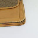 GUCCI Micro GG Supreme Shoulder Bag PVC Leather Brown Gold Auth sw188-14