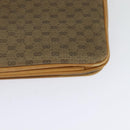 GUCCI Micro GG Supreme Shoulder Bag PVC Leather Brown Gold Auth sw188-16