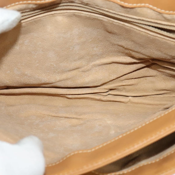 GUCCI Micro GG Supreme Shoulder Bag PVC Leather Brown Gold Auth sw188