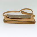 GUCCI Micro GG Supreme Shoulder Bag PVC Leather Brown Gold Auth sw188-5