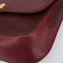 CARTIER Must Line Shoulder Bag Leather Bordeaux Gold Auth SW1881-9
