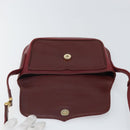 CARTIER Must Line Shoulder Bag Leather Bordeaux Gold Auth SW1881-10