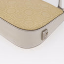 Salvatore Ferragamo Hand Bag Leather Beige Silver Auth SW1883-16