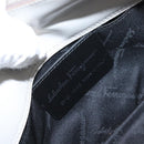 Salvatore Ferragamo Hand Bag Leather Beige Silver Auth SW1883-12