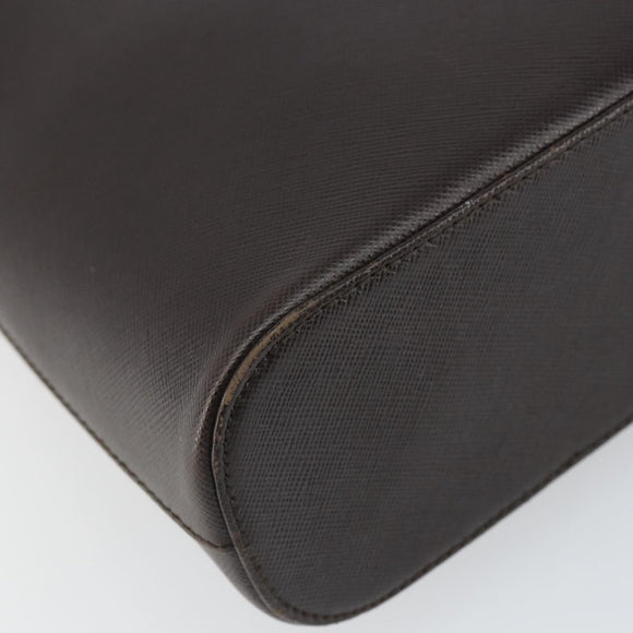 Salvatore Ferragamo Shoulder Bag Leather Brown Gold Auth SW1884