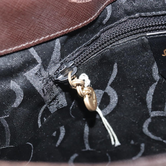 Salvatore Ferragamo Shoulder Bag Leather Brown Gold Auth SW1884