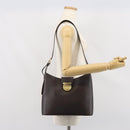 Salvatore Ferragamo Umhängetasche Leder Braun Gold Auth SW1884-21