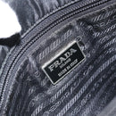 PRADA Hand Bag Nylon Black Silver Auth SW1888-19