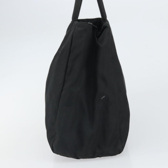 PRADA Hand Bag Nylon Black Silver Auth SW1888
