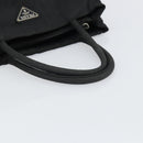 PRADA Hand Bag Nylon Black Silver Auth SW1888-7