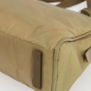 PRADA Hand Bag Nylon Beige Silver Auth SW1890-10
