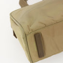 PRADA Hand Bag Nylon Beige Silver Auth SW1890-13