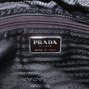 PRADA Hand Bag Nylon Beige Silver Auth SW1890-18
