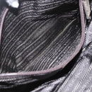 PRADA Hand Bag Nylon Beige Silver Auth SW1890-23