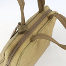PRADA Hand Bag Nylon Beige Silver Auth SW1890-6