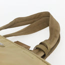 PRADA Hand Bag Nylon Beige Silver Auth SW1890-8