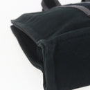 HERMES Fourre Tout PM Hand Bag Cotton Black Silver Auth SW1891-14