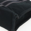 HERMES Fourre Tout PM Hand Bag Cotton Black Silver Auth SW1891-15