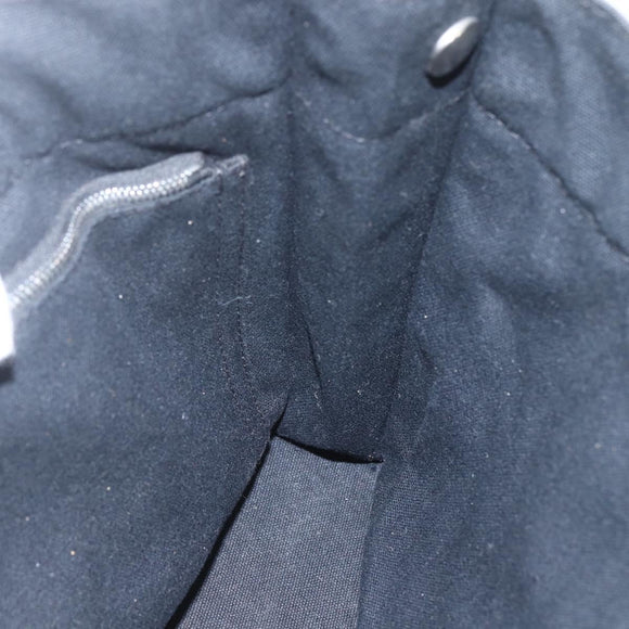 HERMES Fourre Tout PM Hand Bag Cotton Black Silver Auth SW1891