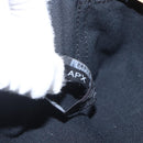 HERMES Fourre Tout PM Hand Bag Cotton Black Silver Auth SW1891-11